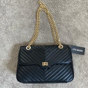 Steve Madden Faux Leather Quilted Shoulder Bag
